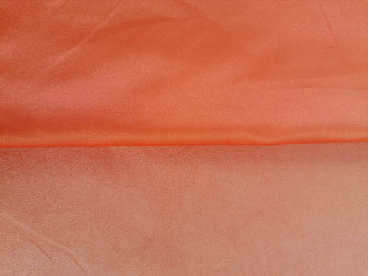 Satin Backed Suede - Orange - 57" Wide - Sold By the Metre