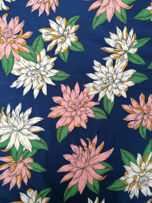 Soft Touch Chiffon - Blue/Pink/White - 60" Wide - Sold By the Metre