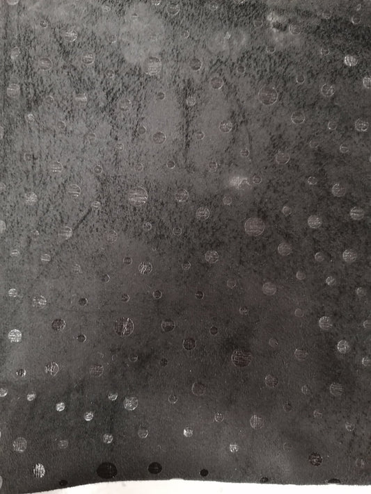 Suede - Spot - Black - 58" Wide - Sold By the Metre