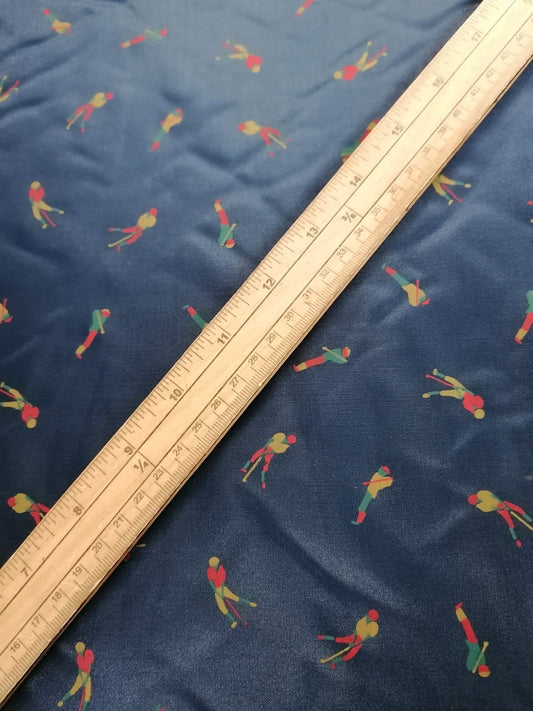 Linings - Navy/Red/Green - 59" Wide - Sold By the Metre