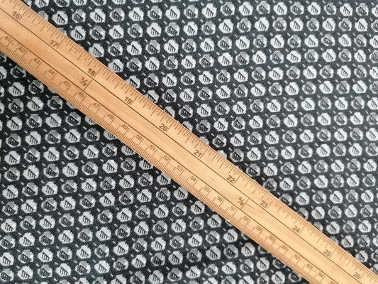 Vintage Viscose - Black/Grey/White - 36" Wide - Sold By the Metre