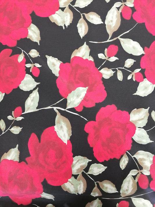 100% Organic Cotton - Red/Black/Green - 45" Wide - Sold By The Metre