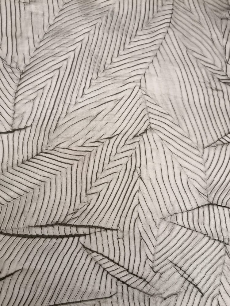 Chiffon Pleated Design - Black - 52" Wide - Sold By the Metre - legend textiles