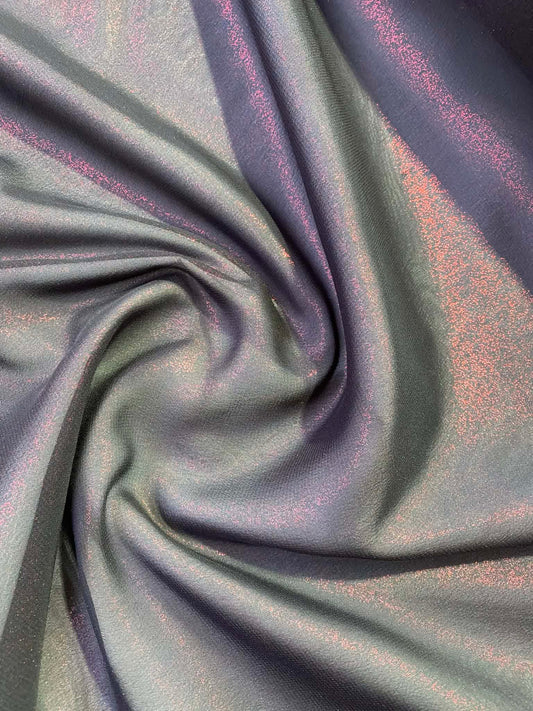 Foiled Chiffon - Red - 58"Wide - Sold By The Metre