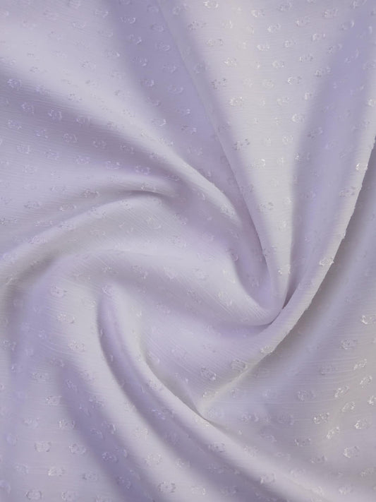 Clipped Yayoo - White - 57" Wide - Sold By The Metre