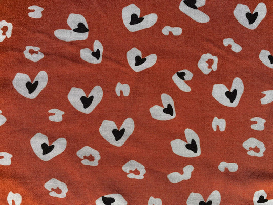 Viscose - Orange/Black/Green - 57"Wide - Sold By The Metre