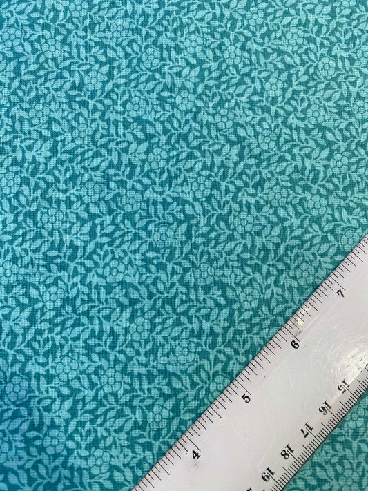 100% Cotton - Turquoise - 110"Wide - Sold By The Metre