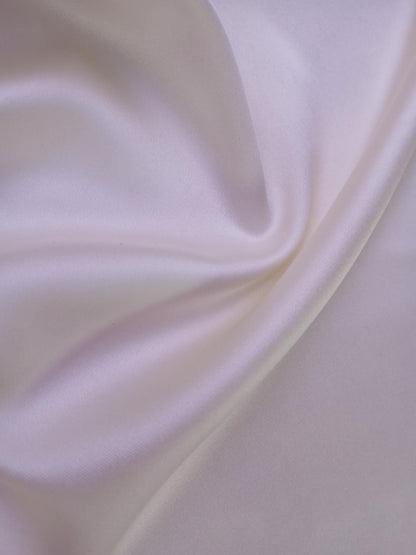 River Island - Poly Satin w/ Spandex - Cream - 58" Wide - Sold By The Metre