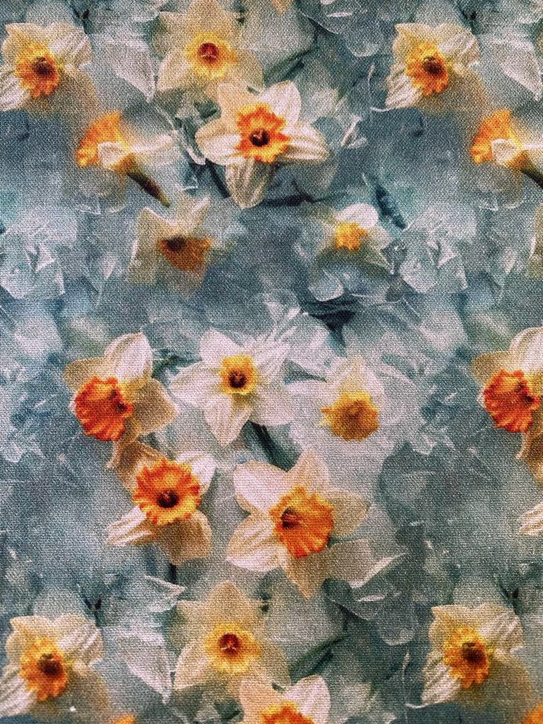 100% Cotton - Leaf/Orange/Yellow - 44" Wide - Sold By The Metre