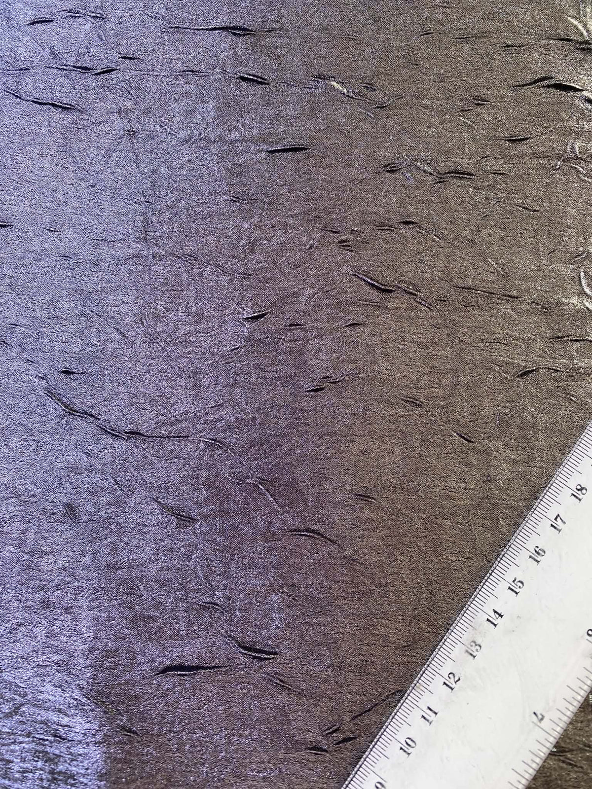 Mercury Silver and Black Metallic Polyester Fabric - 56" Wide, No Stretch