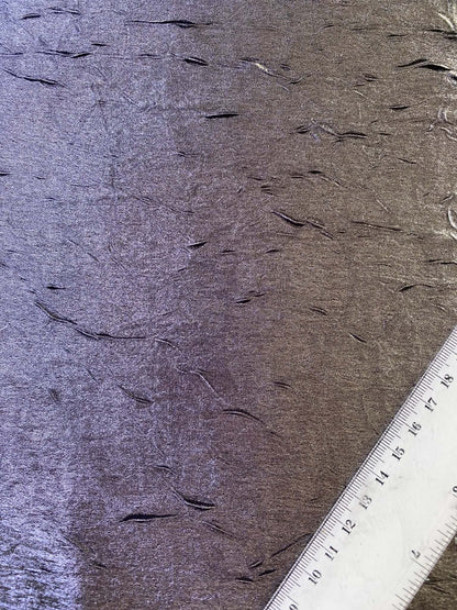 Mercury Silver and Black Metallic Polyester Fabric - 56" Wide, No Stretch