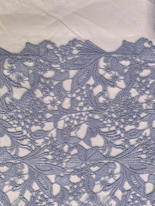 Phase 8 Guipure Lace - Cornflower Blue - 46"Wide - Sold By The Metre