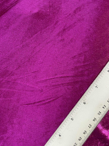 Spandex Velvet - Deep Pink - 59"Wide - Sold By The Metre