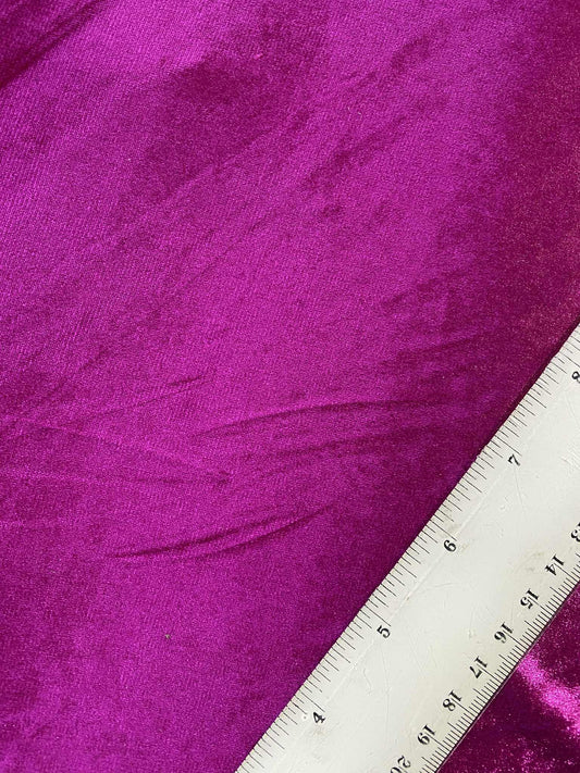 Spandex Velvet - Deep Pink - 59"Wide - Sold By The Metre