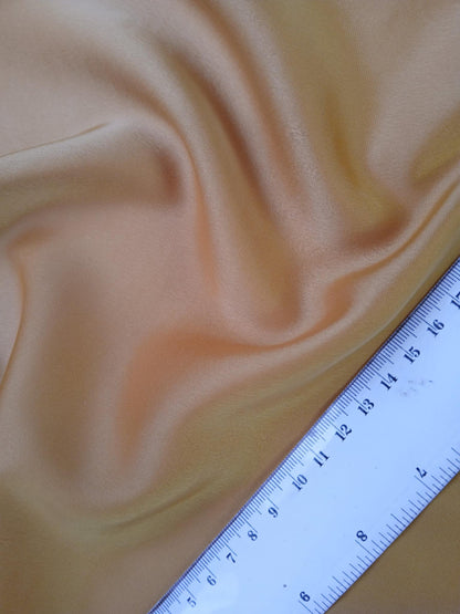 River Island - Poly Satin w/ Spandex - Mustard - 56" Wide - Sold By The Metre