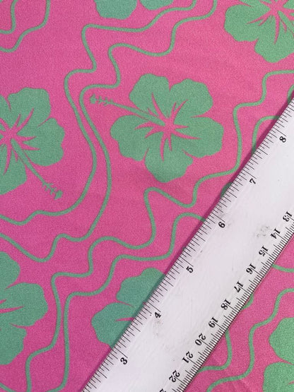 Swinwear Lycra - Pink/Green - 57" Wide - Sold By The Metre