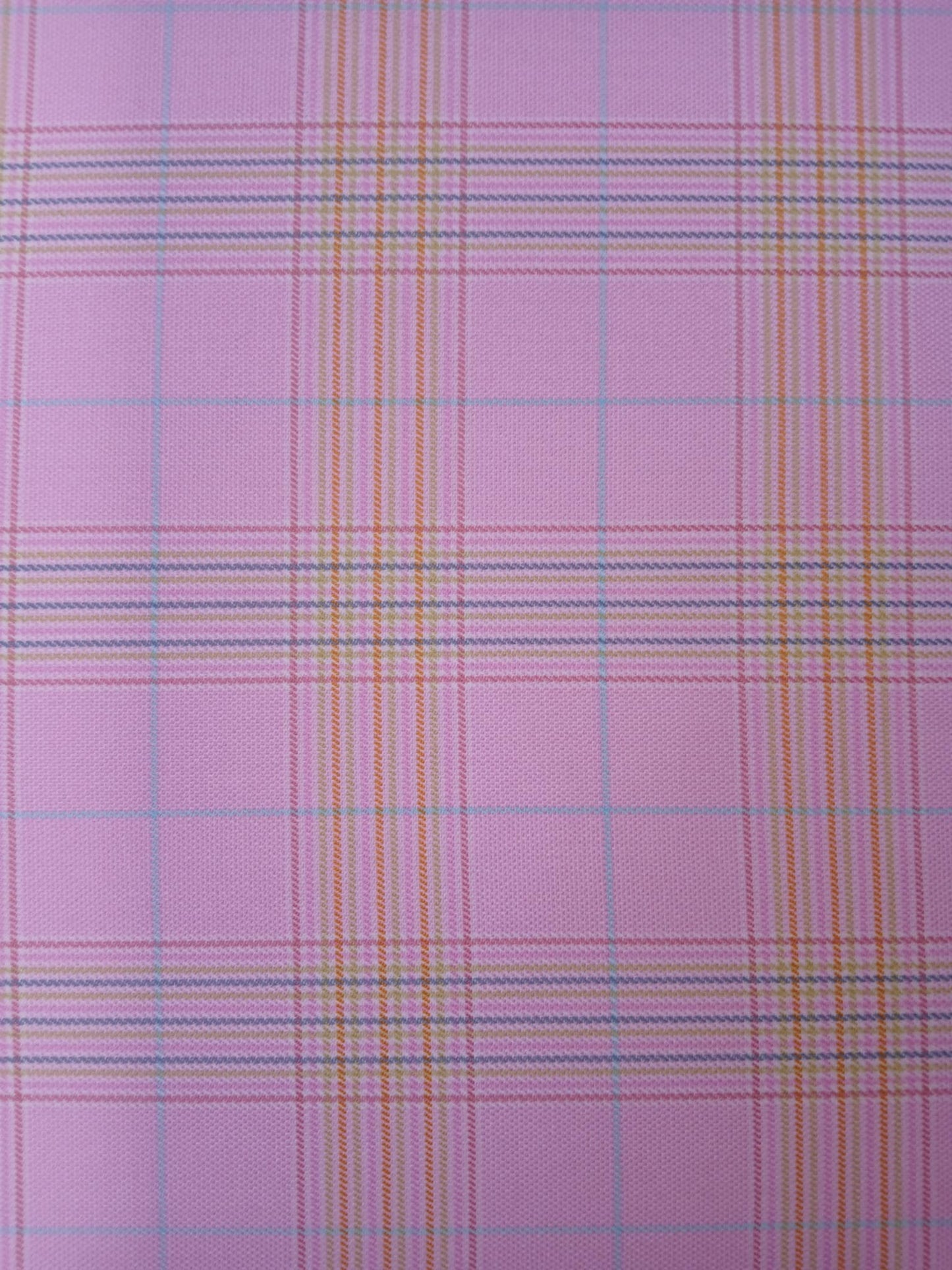 River Island - Poly Viscose Lycra - Check - Pink - 57" Wide - Sold By The Metre