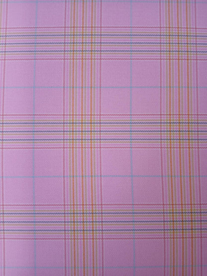 River Island - Poly Viscose Lycra - Check - Pink - 57" Wide - Sold By The Metre