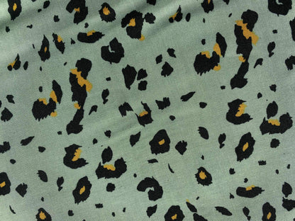 Viscose - Green/Black/Yellow - 57"Wide - Sold By The Metre