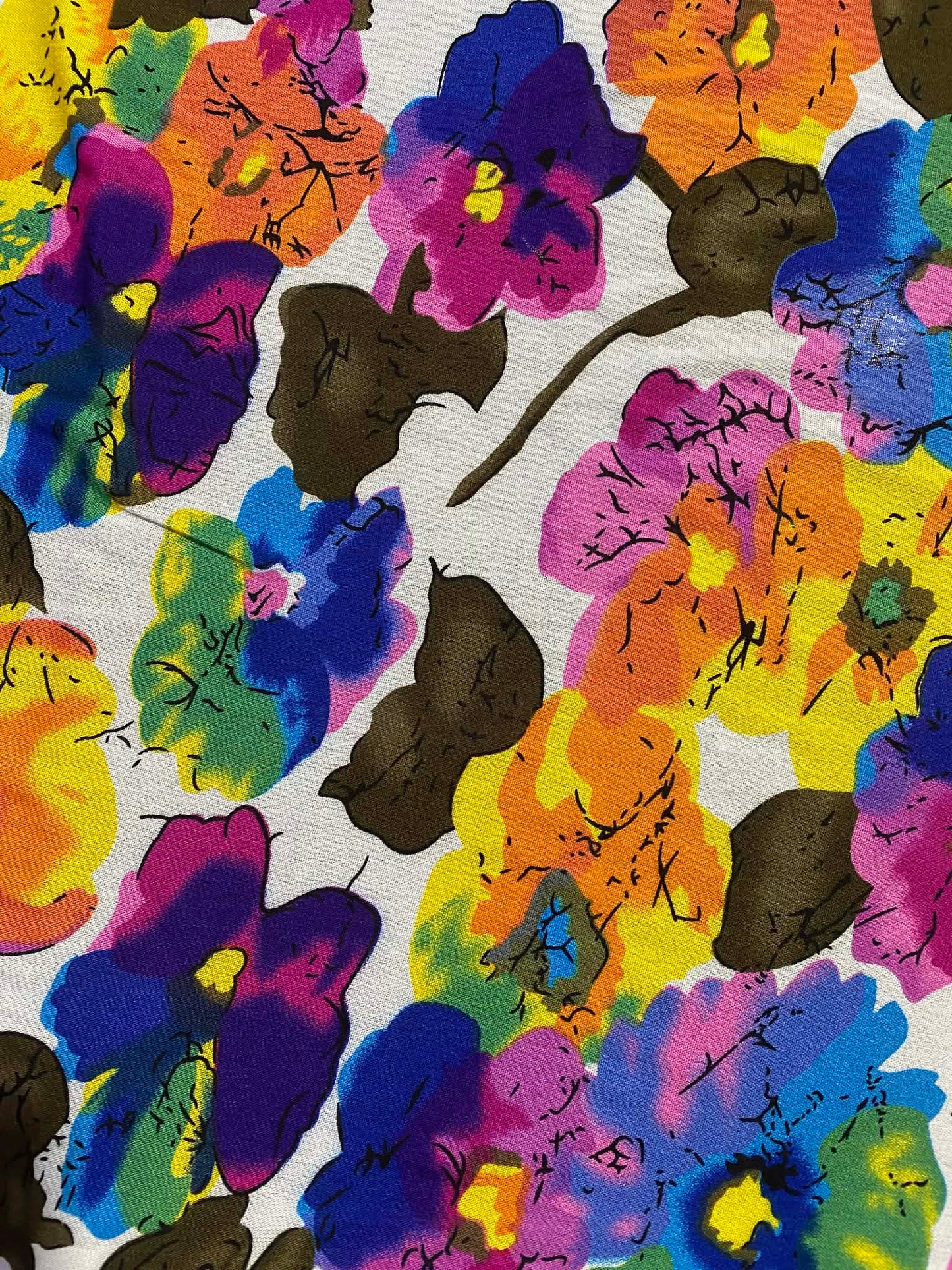 Viscose - Pink/Orange/Blue/Brown - 57"Wide - Sold By The Metre