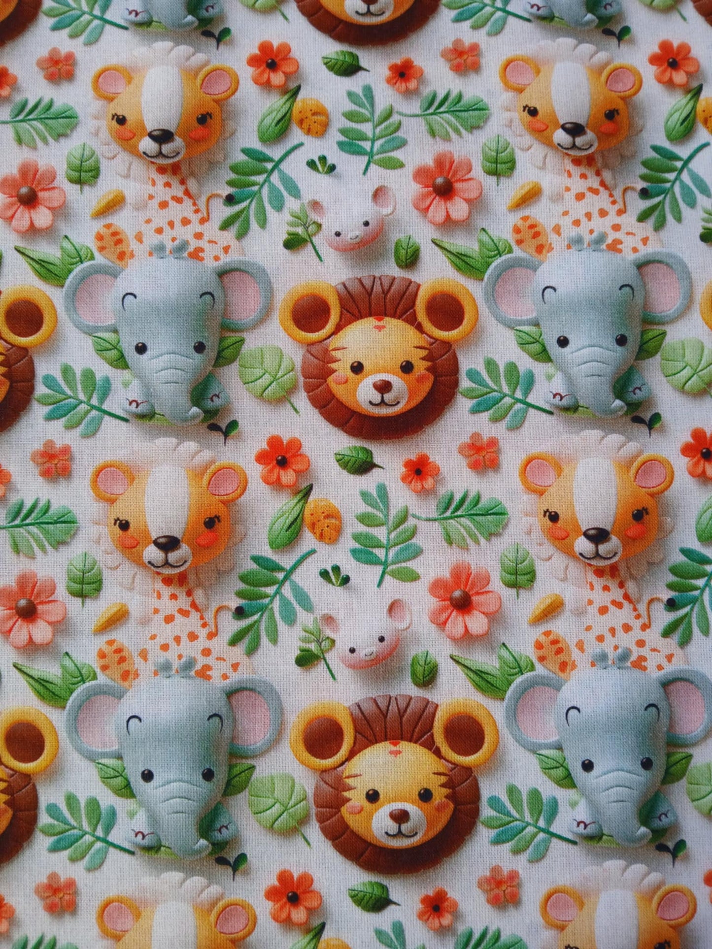 Little Johnny 100% Cotton - Safari - Brown/Green/Grey/Orange - 60" Wide - Sold By The Metre
