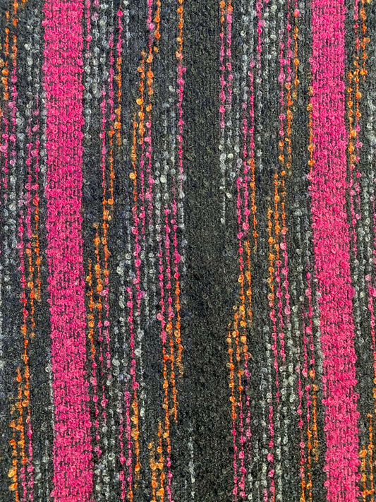 Boucle - Pink/Orange/Grey/Black - 60"Wide - Sold By The Metre