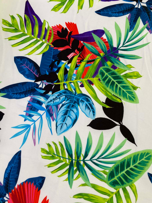 Scuba - White/Green/Red/Blue - 60"wide - Sold By The Metre