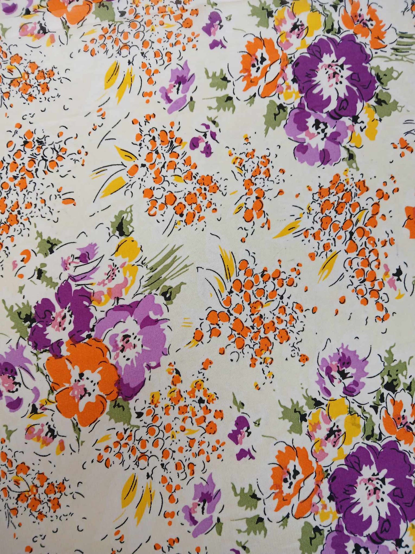 Chiffon - Yellow/Purple/Orange - 59" Wide - Sold By The Metre