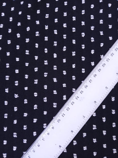 River Island - Polyester - Black/White - 59" Wide - Sold By The Metre