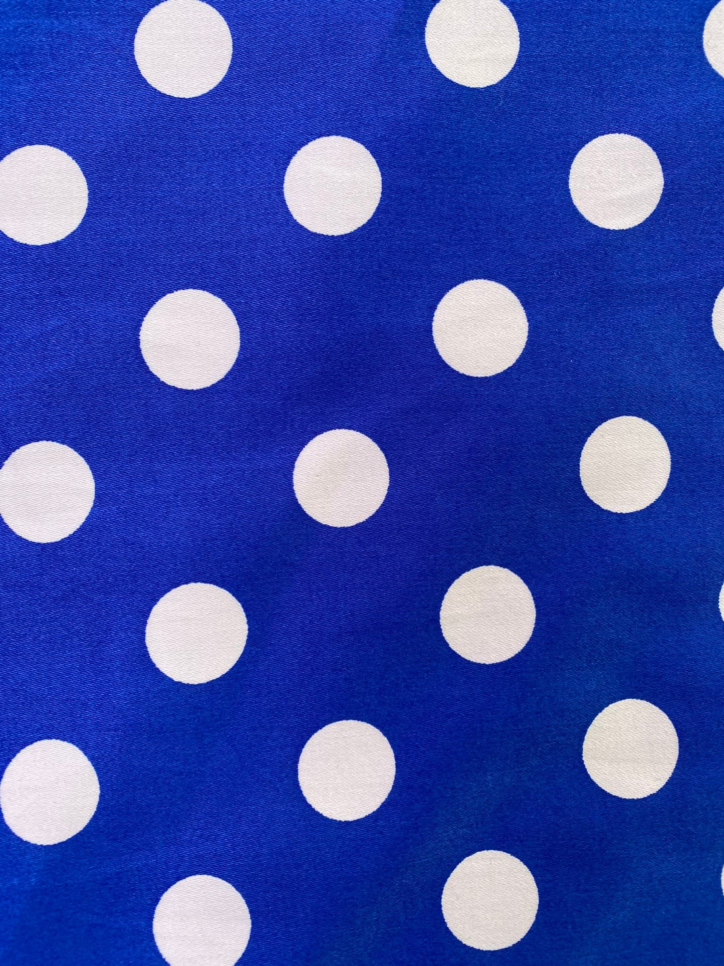 Cotton Spandex 97%/3%- Royal Blue/White - 58"Wide - Sold By The Metre