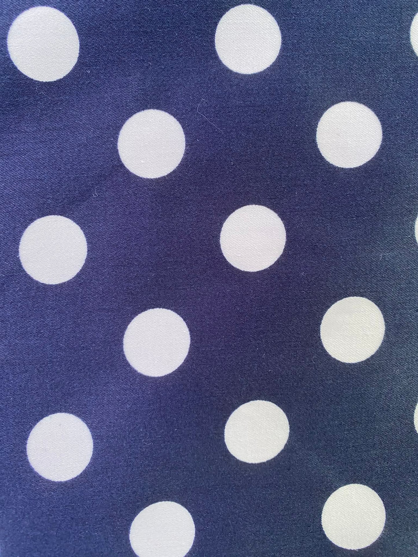 Cotton Spandex 97%/3%- Navy/White - 55"Wide - Sold By The Metre