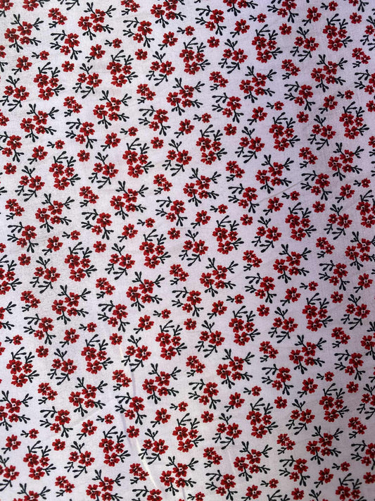 64% Cotton 30% Poly 6% Lycra - Red/Green/White - 51" Wide - Sold By The Metre