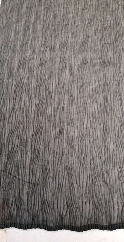 Pleated Chiffon - Black - 54" Wide - Sold By The Metre