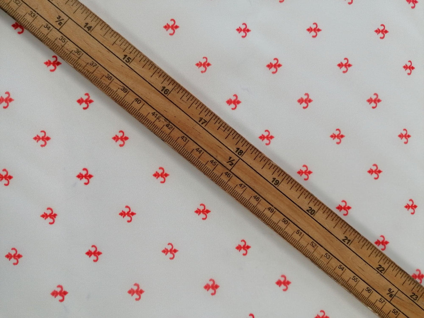 Lining - Red/White - 60" Wide - Sold By The Metre