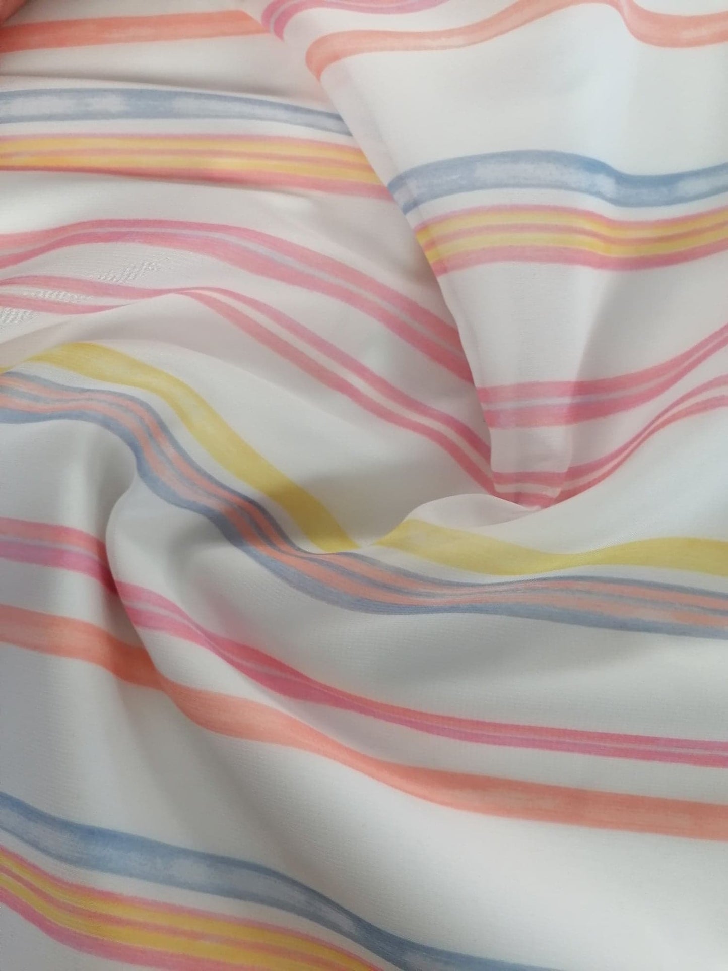 Chiffon - White/Yellow/Blue/Red - 57" Wide - Sold By The Metre