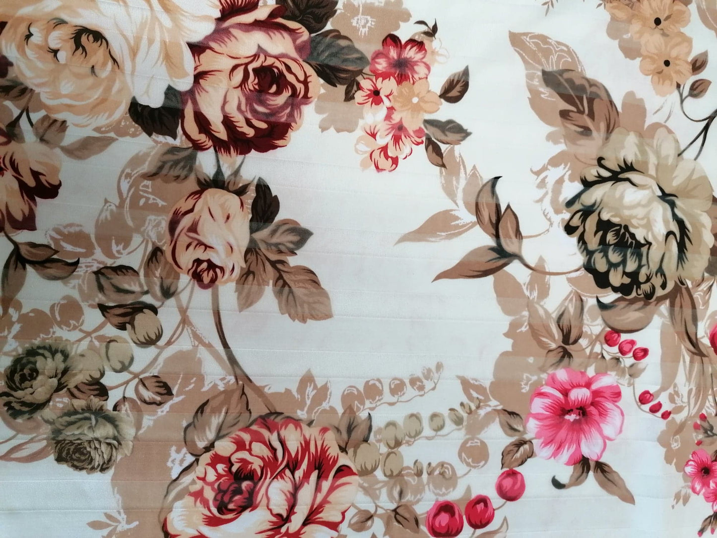 ITY Burnout - Cream/Beige/Pink/Brown - 59" Wide - Sold By The Metre