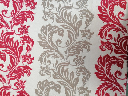 Scuba Crepe -  Cream/Beige/Red - 58" Wide - Sold By The Metre