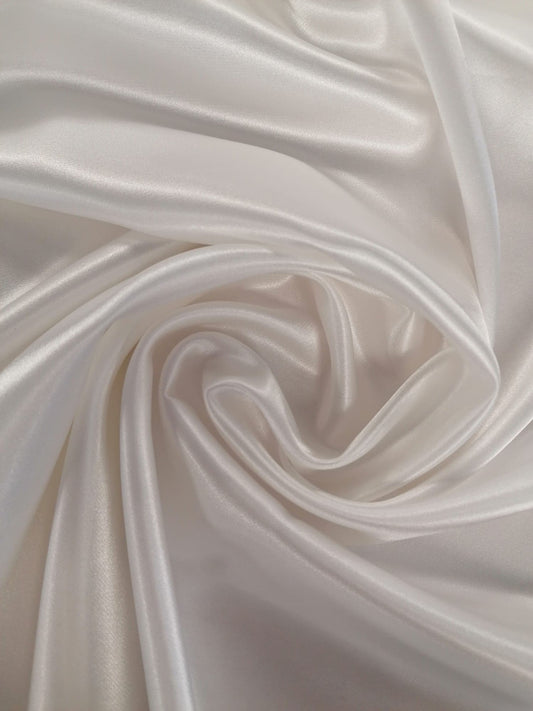 Satin - Ivory - 59" Wide - Sold By The Metre