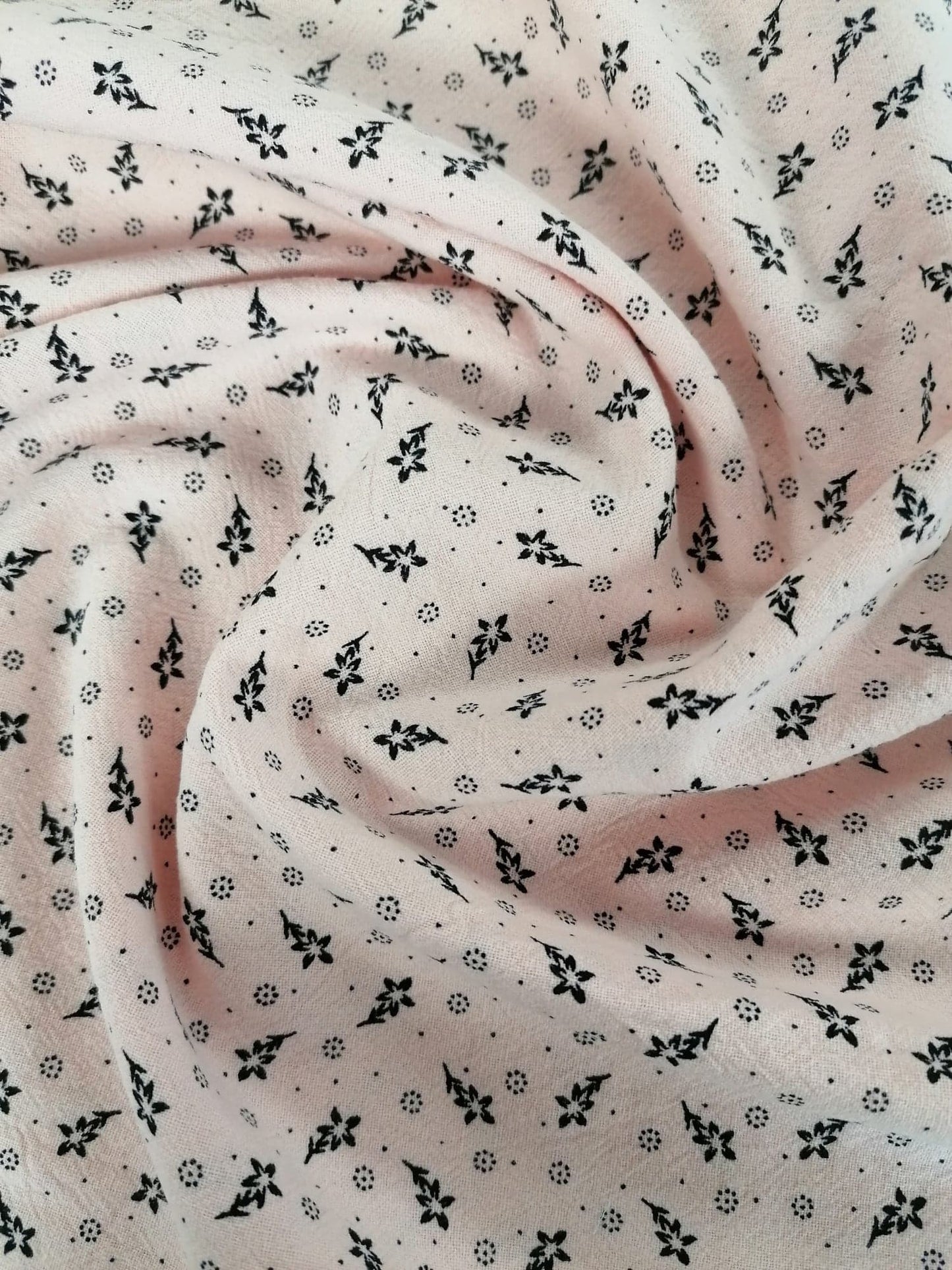 100% Cotton - Pink/Black - 54" Wide - Sold By The Metre