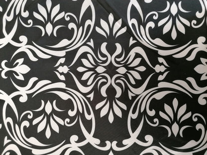 Poly Lycra - Black/White - 58" Wide - Sold By The Metre