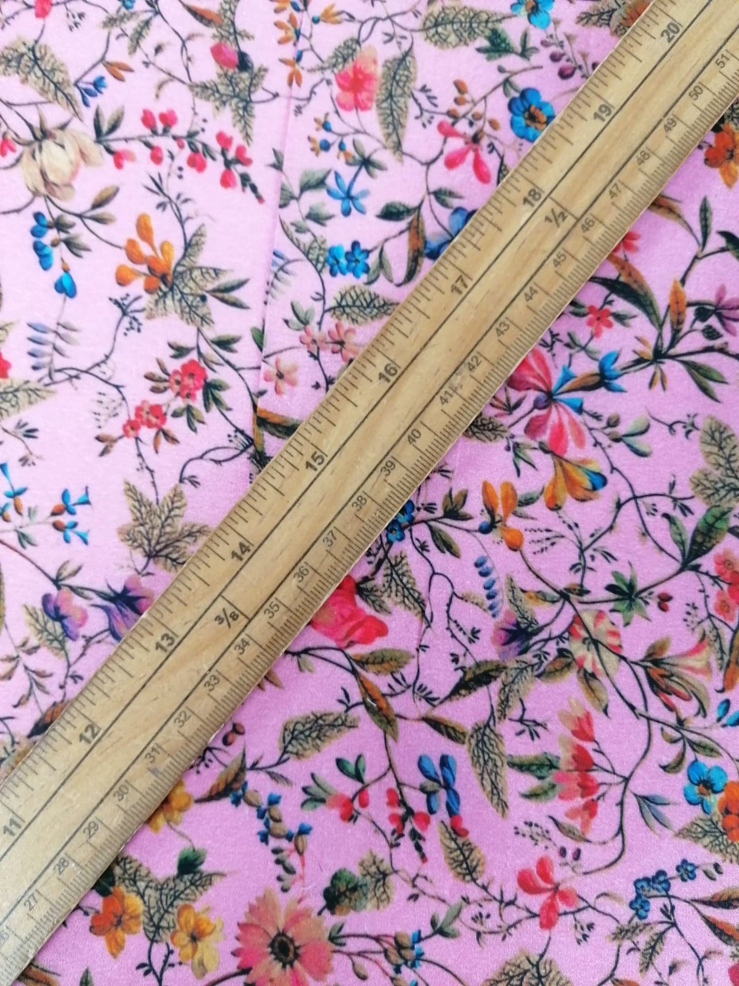 Cotton Lawn - Pink/Red/Orange - 55" Wide - Sold By The Metre
