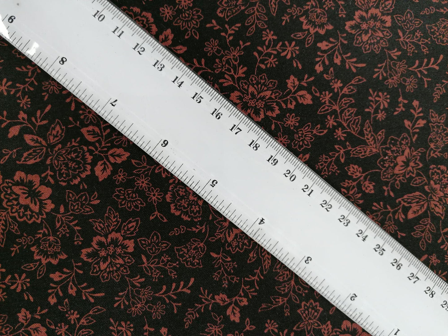 100% Cotton - Crafting & Quilting - Black/Brown - 44" Wide - Sold By The Metre