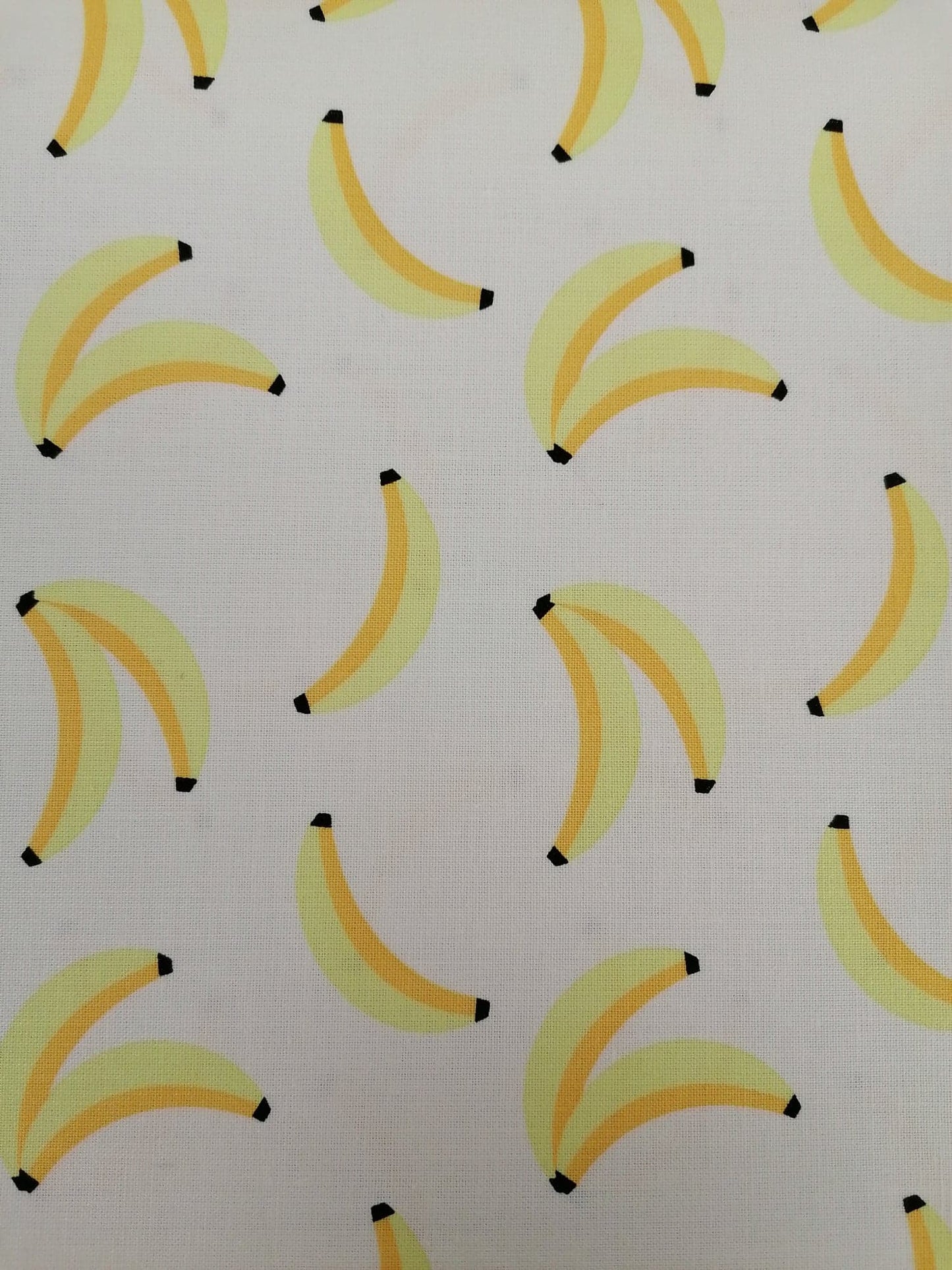 100% Cotton - Crafting & Quilting - Bananas - Lemon/Yellow - 44" Wide - Sold By The Metre