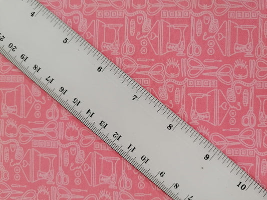 100% Cotton - Crafting & Quilting - Dressmaking - Pink - 44" Wide - Sold By the Metre