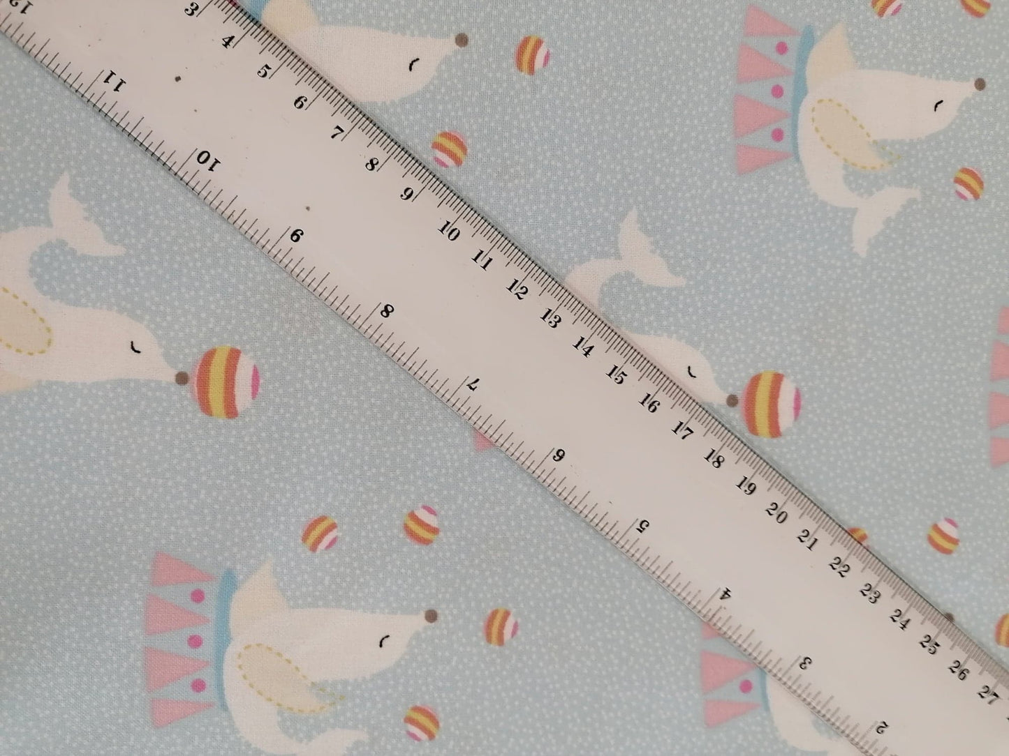 100% Cotton - Crafting & Quilting - Circus - Blue/Pink/White - 44" Wide - Sold By the Metre