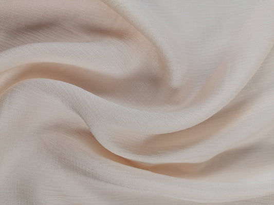 Crinkle Satin - Creamy Peach - 61" Wide - Sold By The Metre