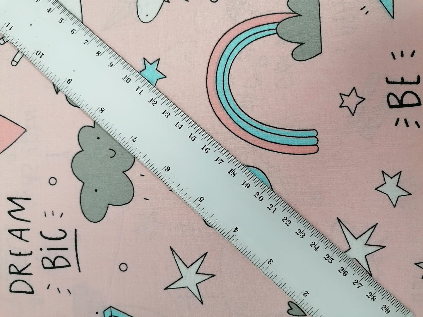 100% Cotton - Crafting & Quilting - Unicorns - Pink - 44" Wide - Sold By the Metre