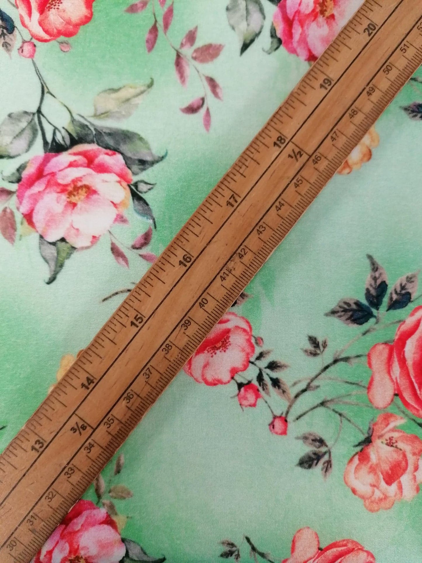 Cotton Lawn - Green/Pink/Yellow - 55" Wide - Sold By The Metre