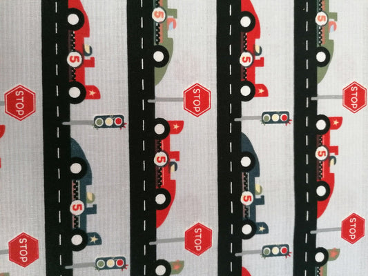 100% Cotton - Crafting & Quilting - Racing Cars - Grey/Red/Green/Black - 44" Wide - Sold By the Metre