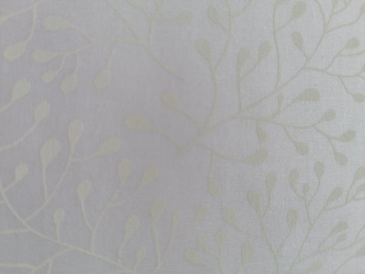 100% Cotton - Crafting & Quilting -  Des 114 - Cream on White - 44" Wide - Sold By the Metre